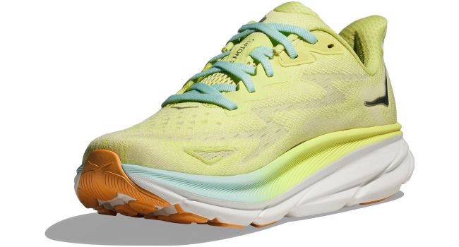 Hoka Womens running shoes CLIFTON 9 WIDE W yellow ( WITHOUT BOX )