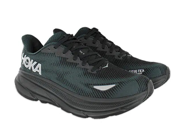 Hoka Women’s Clifton 9 GTX Regular Black Athletic Running Shoes
