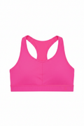 Hot pink sports bra - front