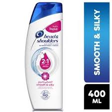 Head & Shoulders Smooth & Silky Anti-Dandruff Shampoo for Dry and Frizzy Hair, 400 ml