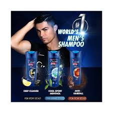 Clear Men Anti-Hair Fall Anti-Dandruff Shampoo for Itchy Scalp with Vitamin B3 & Taurine