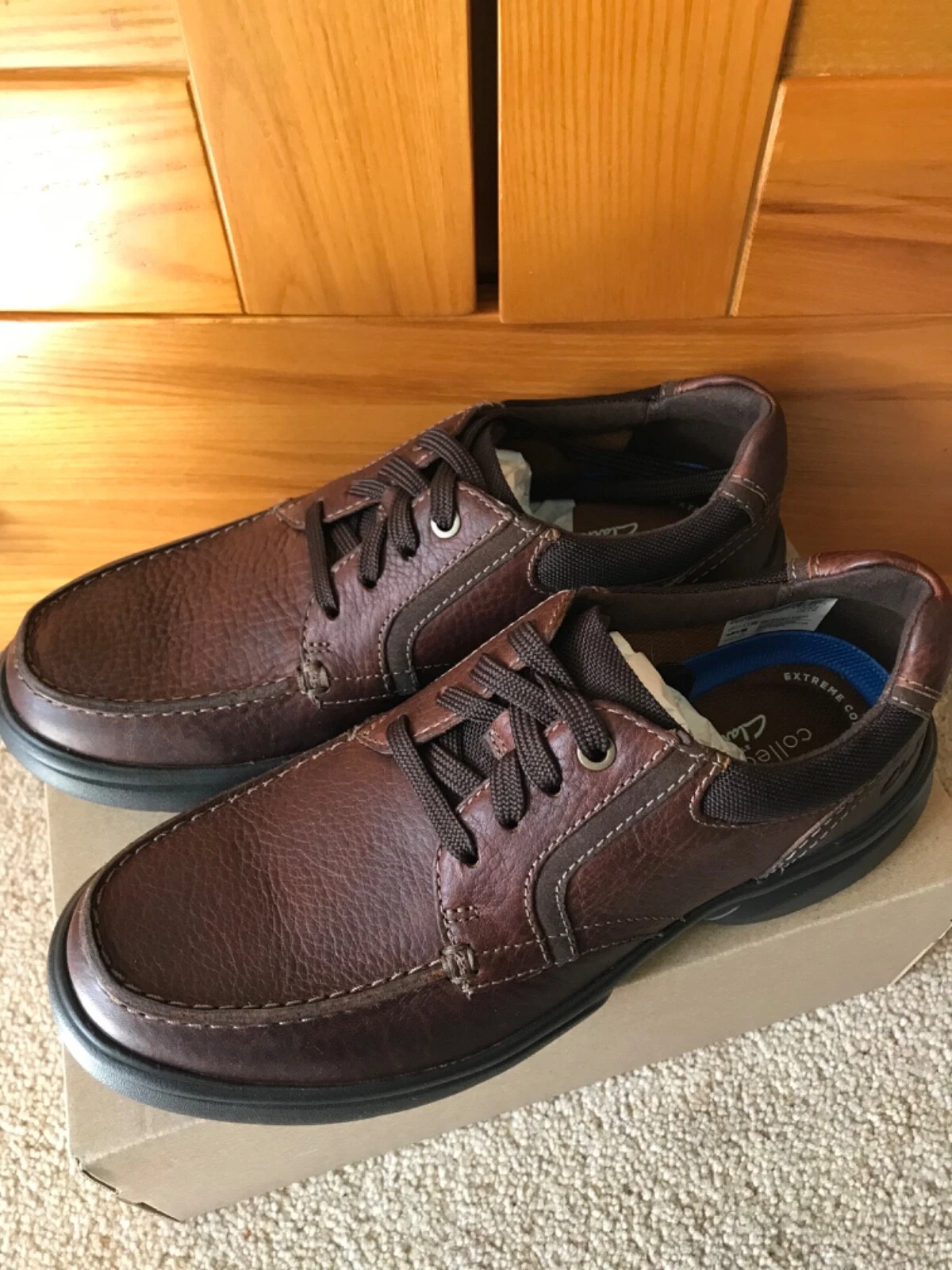 Clarks Bradley Vibe Men’s Tan Tumbled Leather Casual Shoes