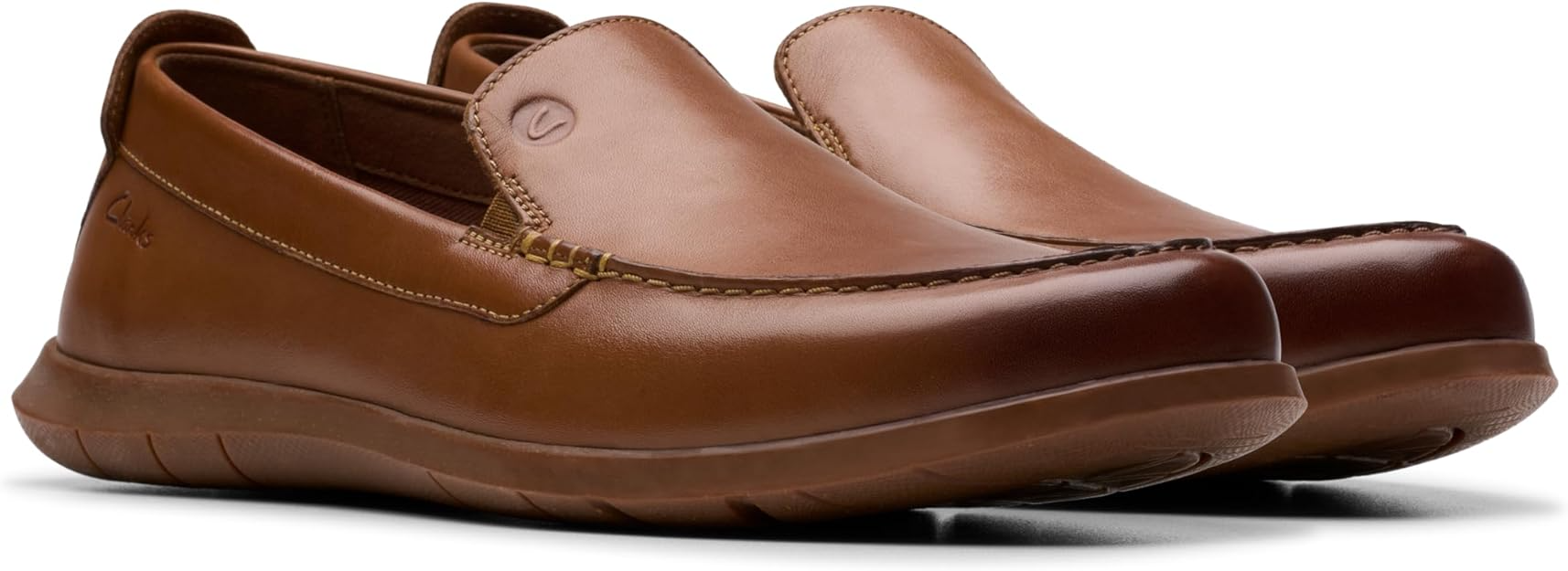 Clarks Flexway Step Men’s Tan Leather Moccasins