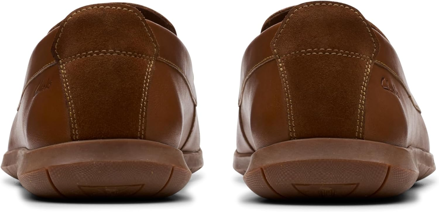 Clarks Flexway Step Men’s Tan Leather Moccasins