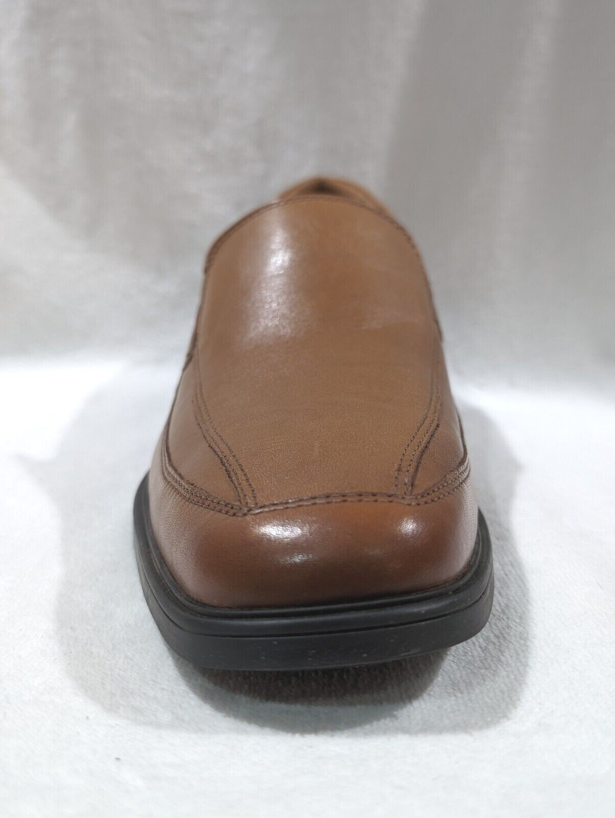 Clarks Men’s Tilden Free Dark Tan Leather Slip-On Dress Loafers