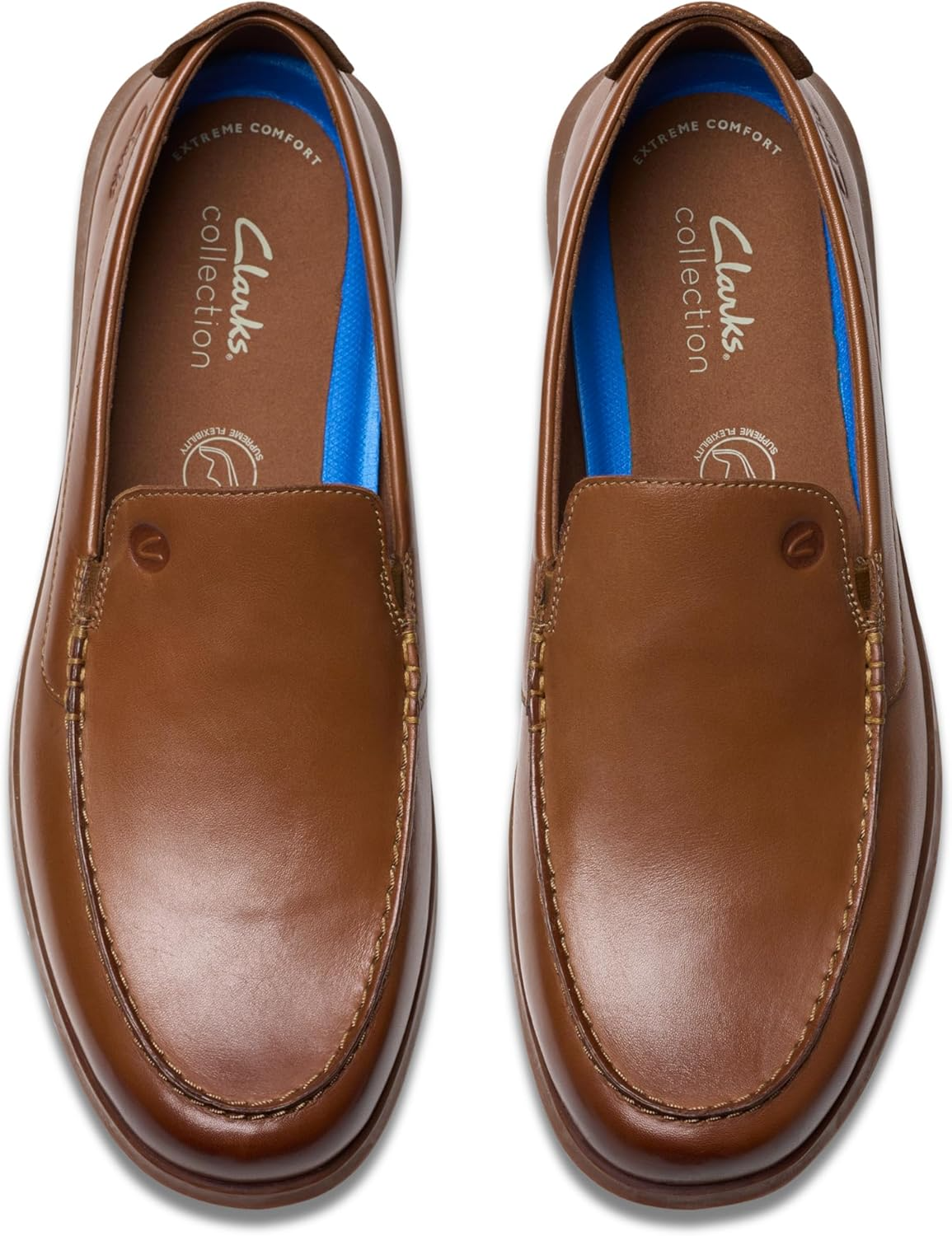 Clarks Flexway Step Men’s Tan Leather Moccasins
