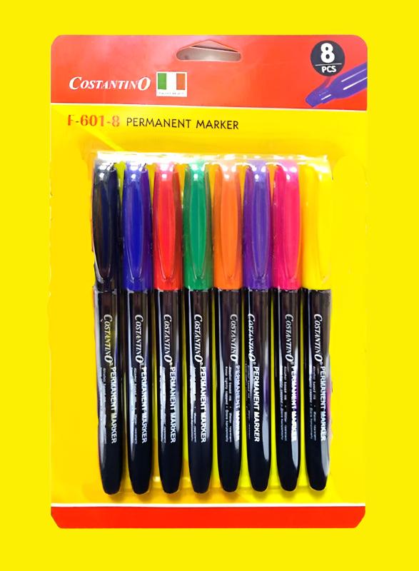 Costantino 8-Piece Permanent Marker, Multicolour