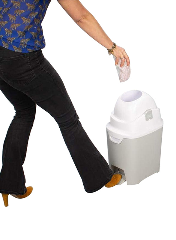 Diaper Champ Standard Handsfree Diaper Pail Silver