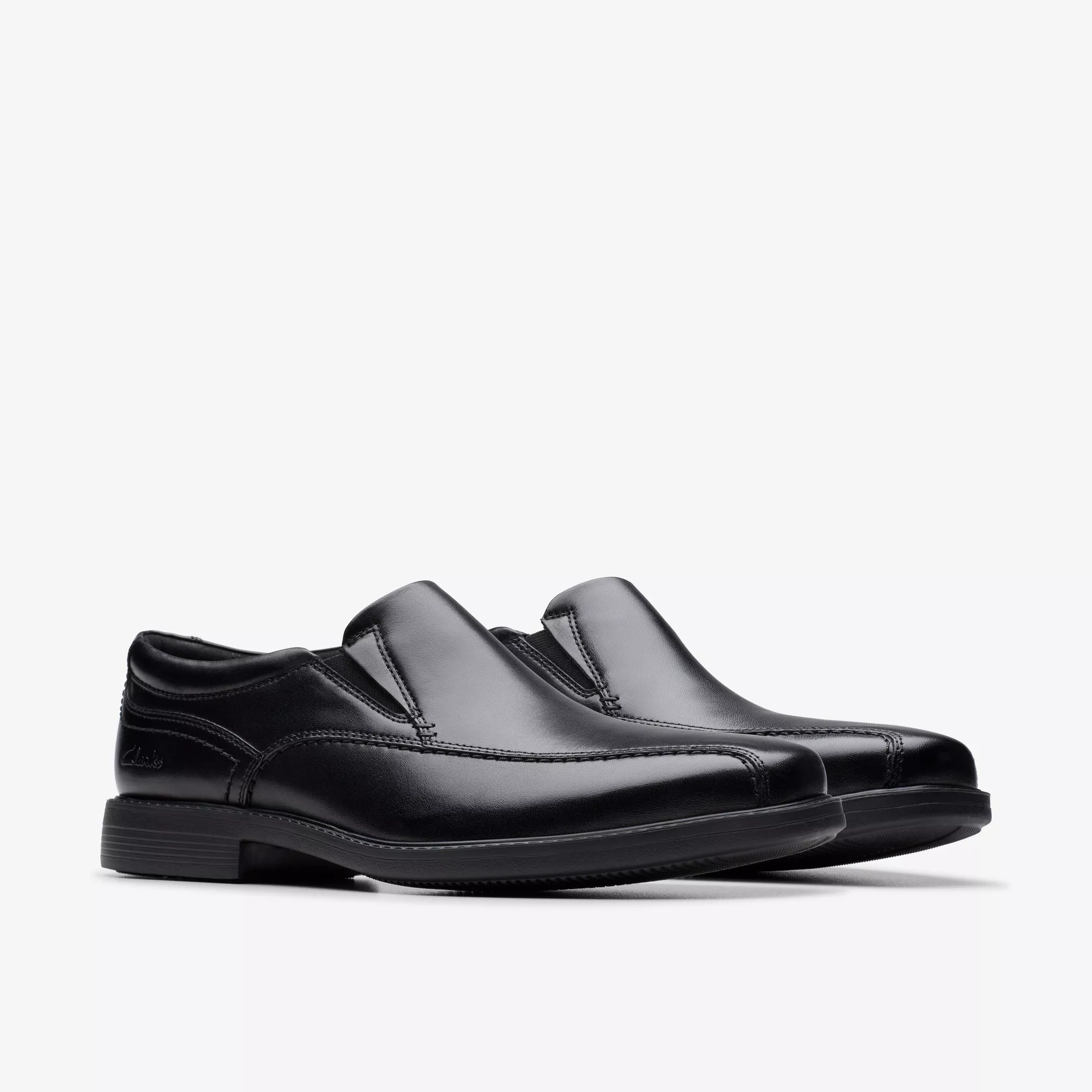 Clarks Dresslite Step Men’s Black Leather Shoes – Lightweight Formal Lace‑Ups with Cushion Comfort