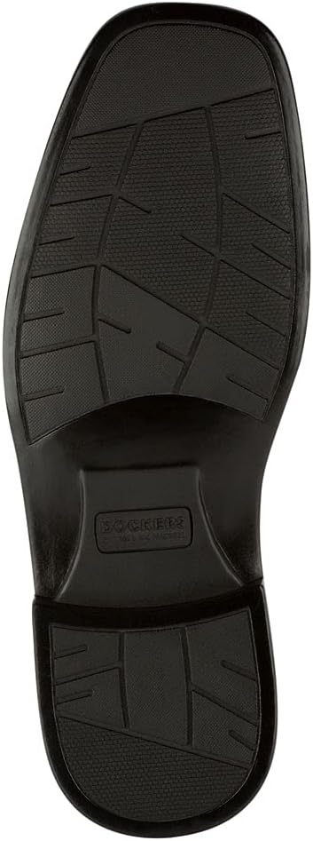 Dockers Edson Men’s Slip‑On Loafers – Classic Black Leather Dress Shoes with All‑Day Comfort