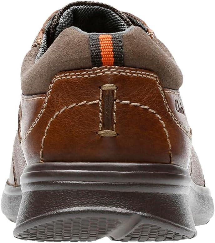 Clarks Cotrell Walk Men’s Oxford Flats – Black Leather Casual Dress Shoes with Cushion Comfort