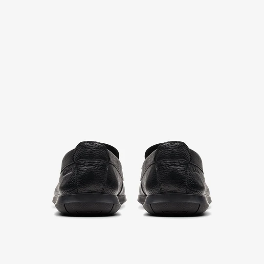 Clarks Flexway Step Men’s Black Leather Shoes – Lightweight Flex Comfort & Classic Style