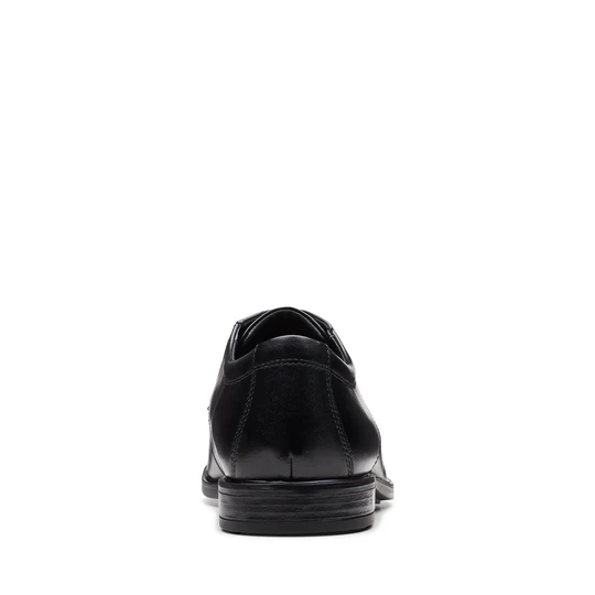 Clarks Men's Howard Walk Black Leather Shoes – Formal Dress Comfort Footwear
