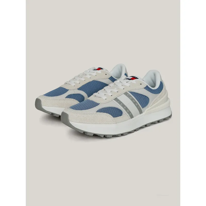 Tommy Jeans Men's Blue Mesh Sneakers – Branded Casual Shoes for Everyday Comfort & Style
