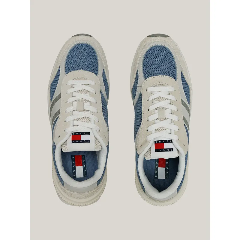 Tommy Jeans Men's Blue Mesh Sneakers – Branded Casual Shoes for Everyday Comfort & Style