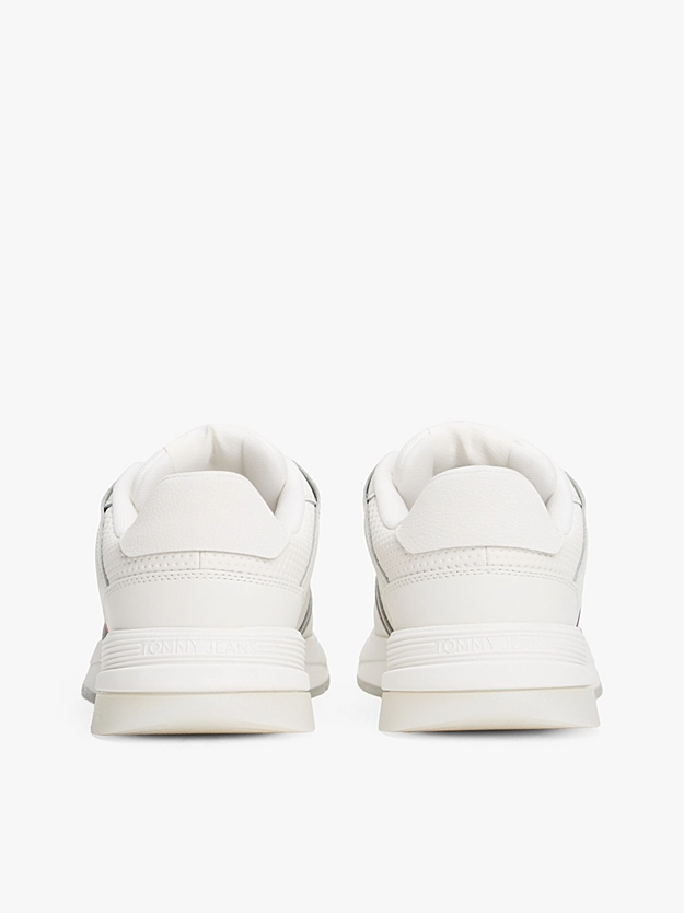 Tommy Jeans Men's White Sneakers – Branded Casual Shoes for Everyday Comfort & Style