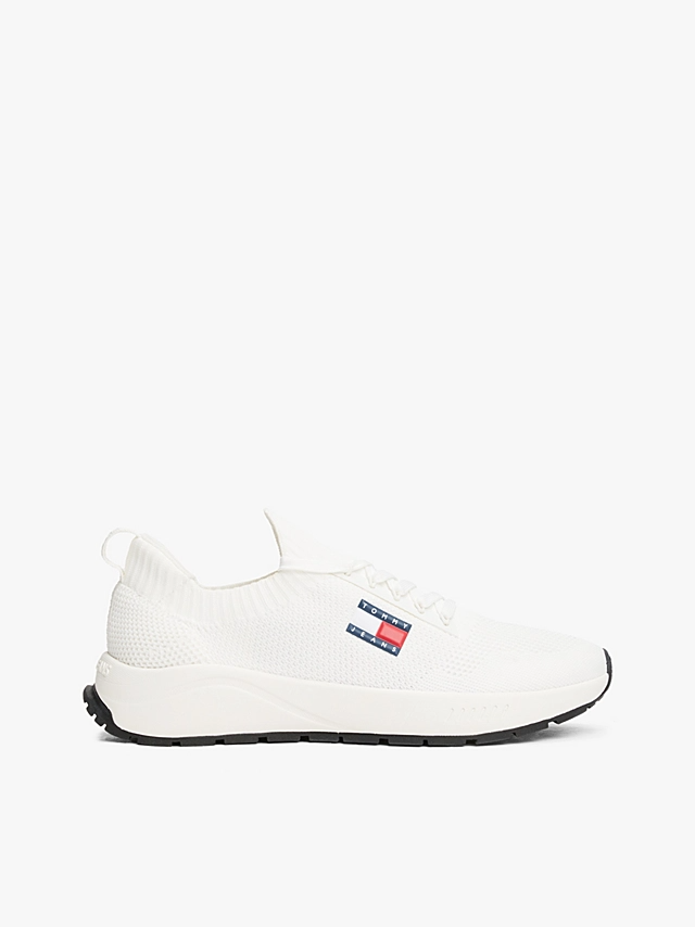 Tommy Jeans Men's White Sneakers – Branded Casual Shoes for Everyday Comfort & Style