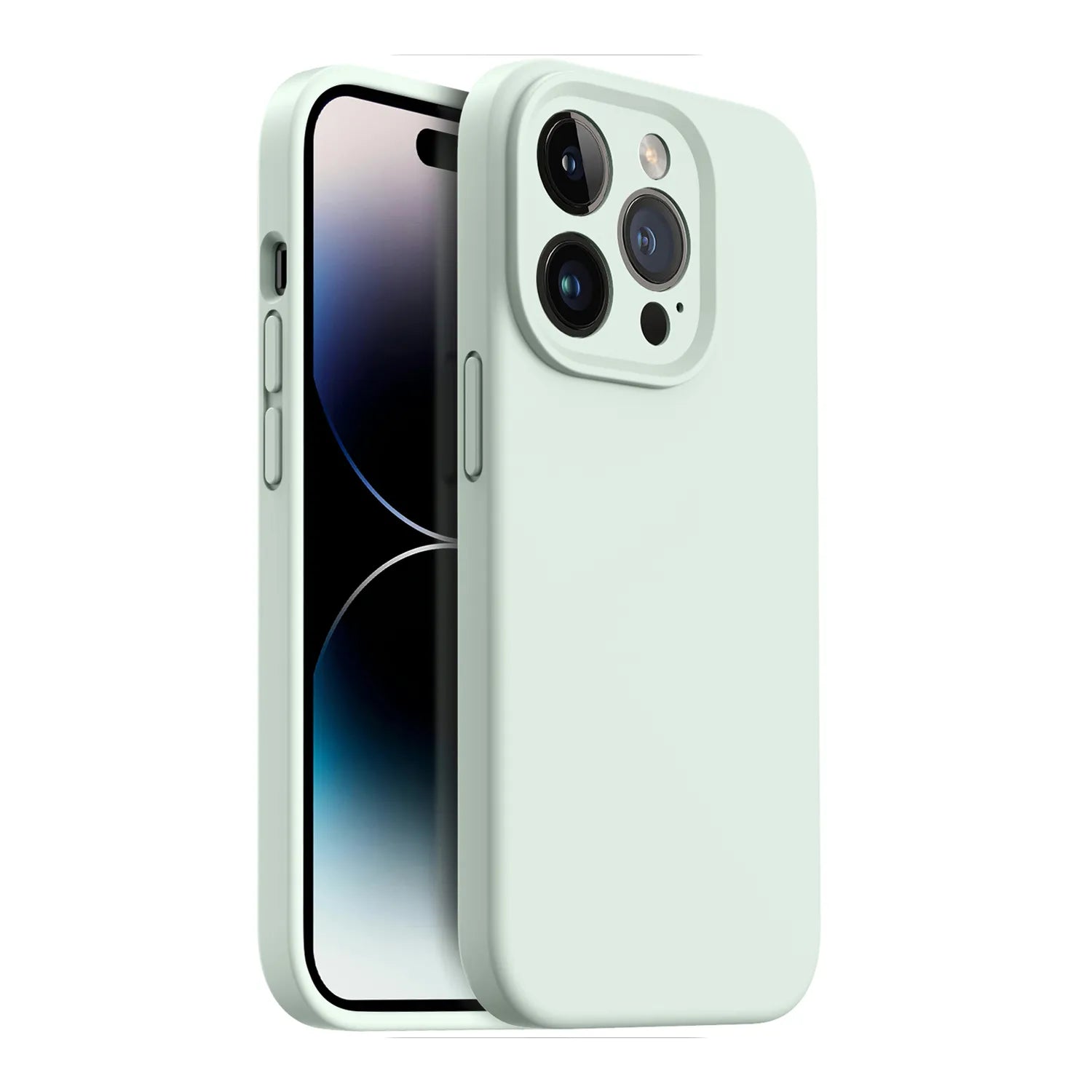 silicon case for mobile green phone 15 pro max