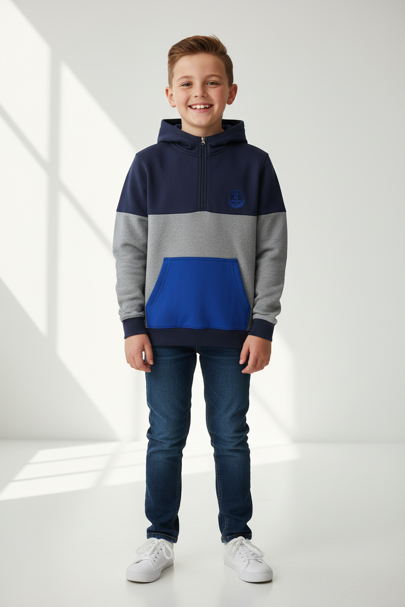 Kid wearing hoodie