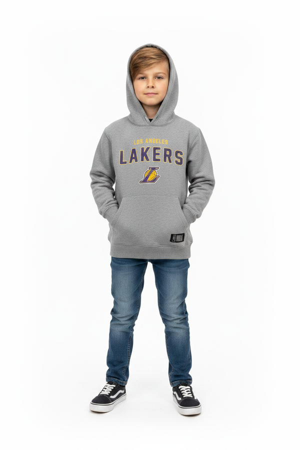 Kid Wearing Lakers Hoodie