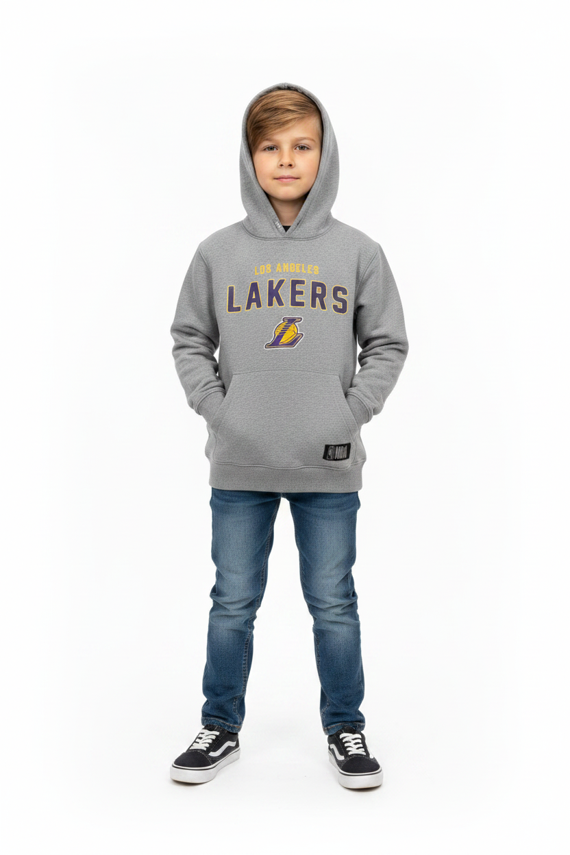 Kid Wearing Lakers Hoodie