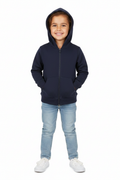 Kid Wearing Navy Hoodie Full Body