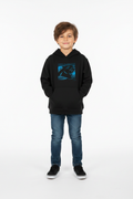 Kid wearing Panthers hoodie