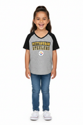 Kid wearing Pittsburgh Steelers tee - front