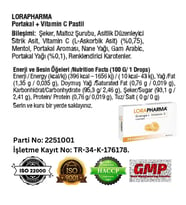 LORAPHARMA Orange Flavored Pastille with Vitamin C - 24 pieces