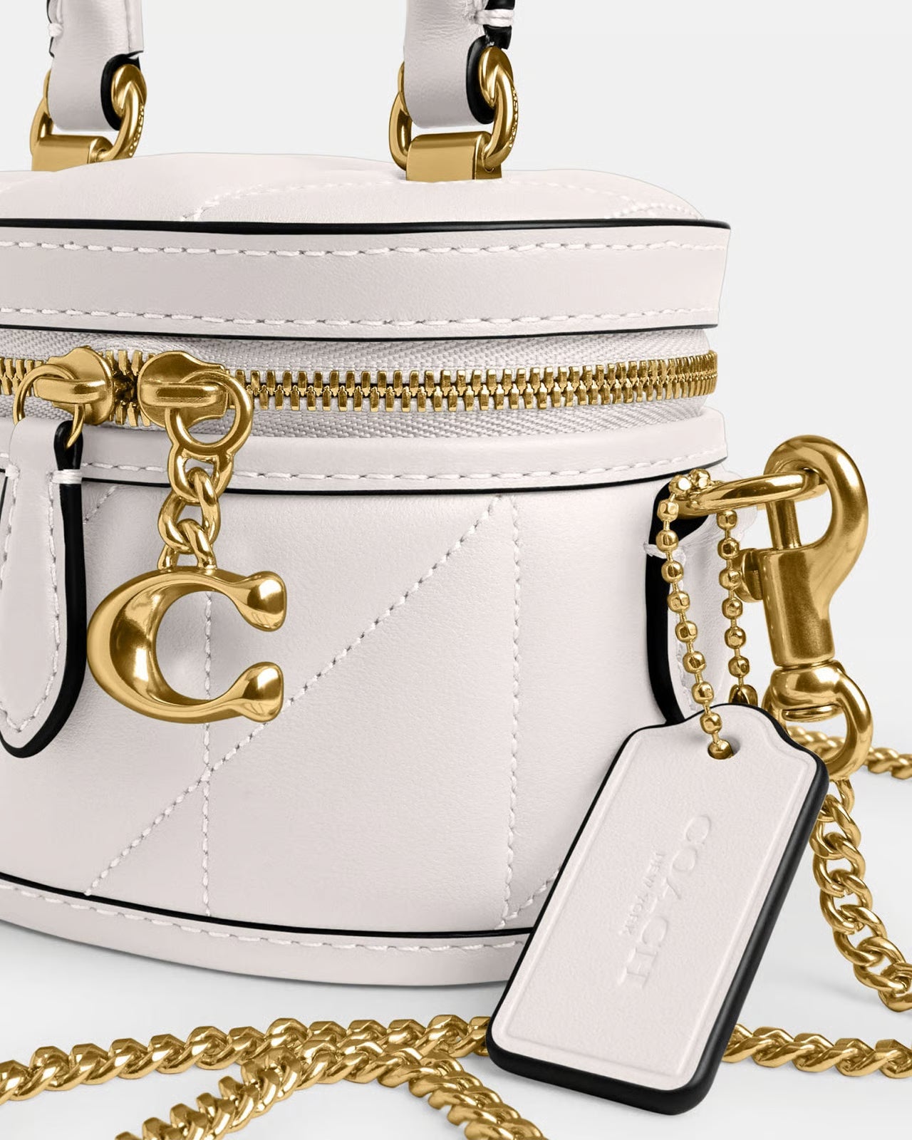 Coach  trail quilted pillow napa leather crossbody bag