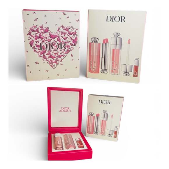 Dior addict lip glow maximizer 001 rose lip gloss lipstick 038 nude