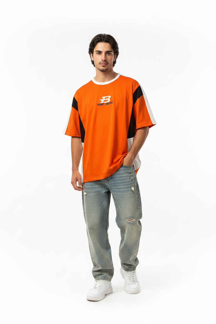 Man wearing Best Wear t-shirt