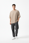 Man Wearing Ribbed Oversized Tee