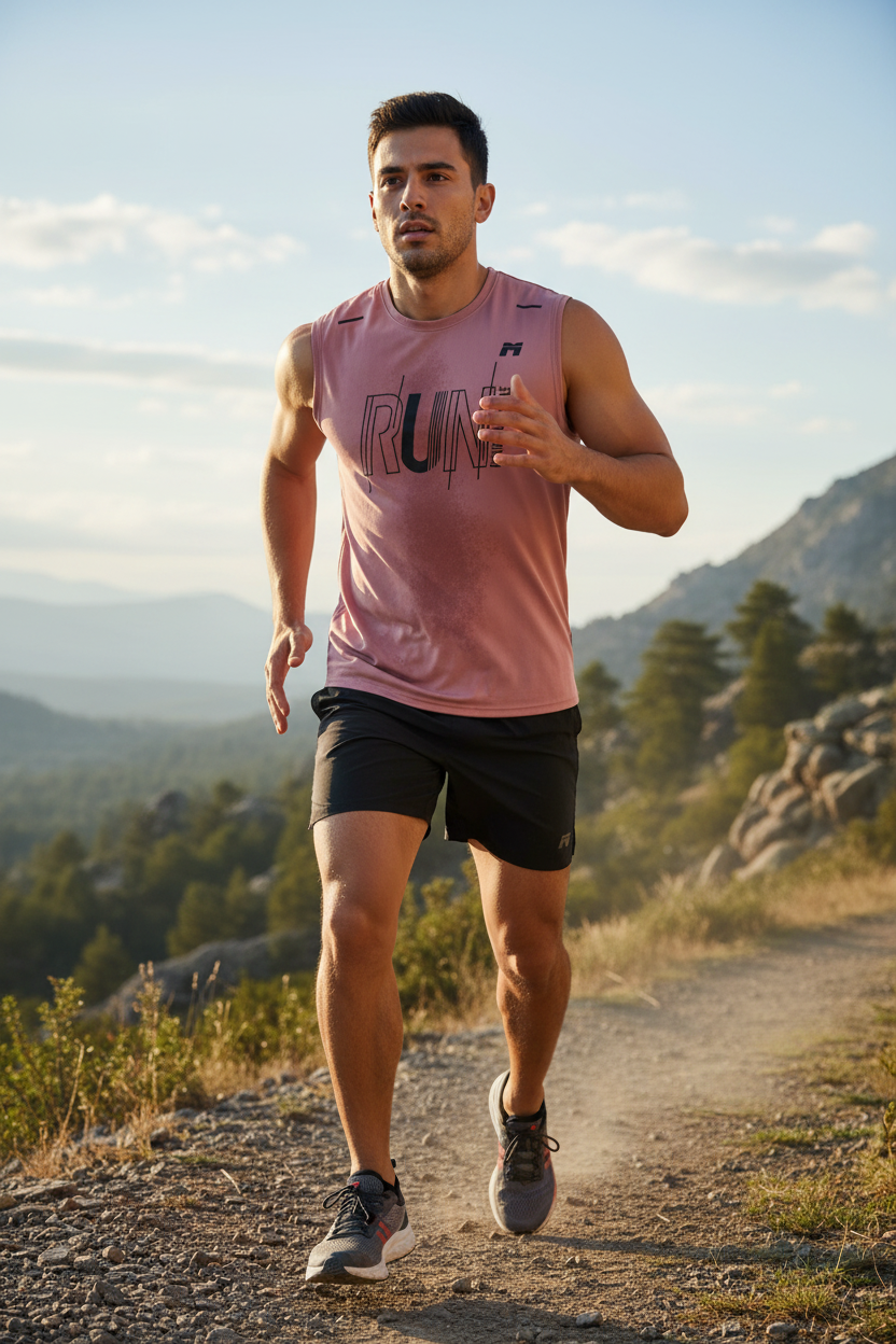 Man wearing RUN vest