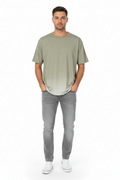 Man Wearing Sage Tee