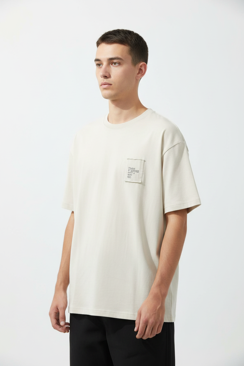 Man wearing t-shirt side