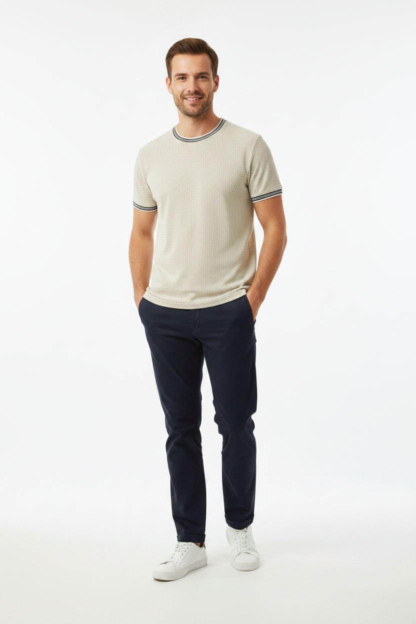 Man Wearing T-Shirt