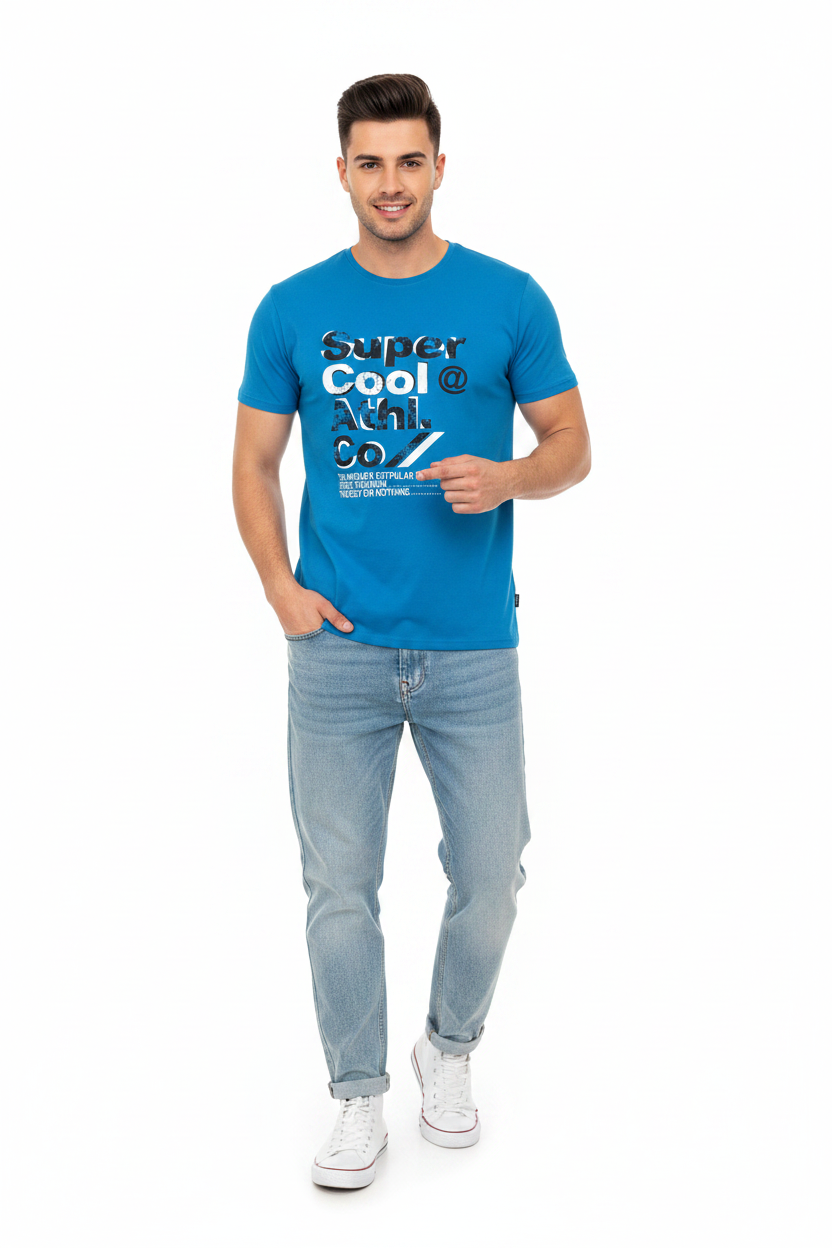 Man Wearing Tee