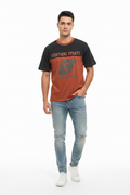 Man wearing Vientiane Update T-shirt