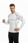 Man Wearing White Long-Sleeve Top