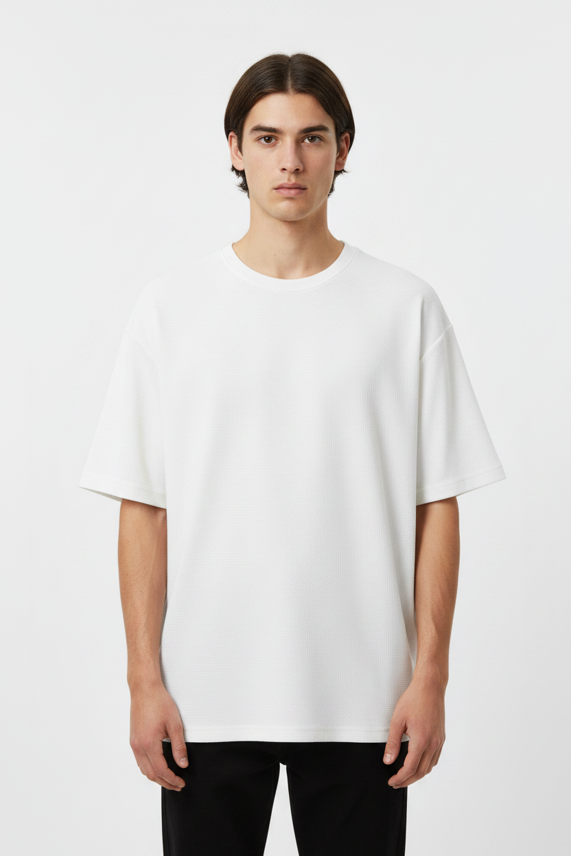 Man Wearing White T-Shirt