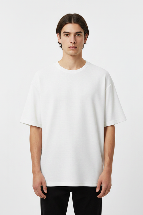 Man Wearing White T-Shirt