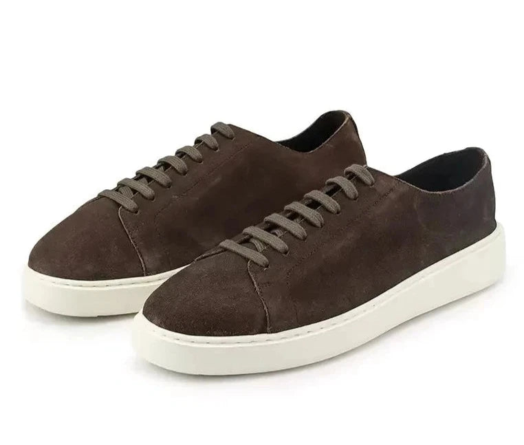 Massimo Dutti Soft Split Suede Men's Trainers 2130/150/700 - Refined Footwear