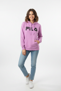 Model - Lavender FILA Hoodie Front