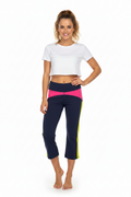 Model wearing capri leggings