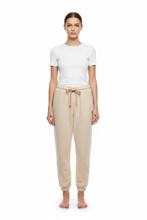 Model wearing sweatpants