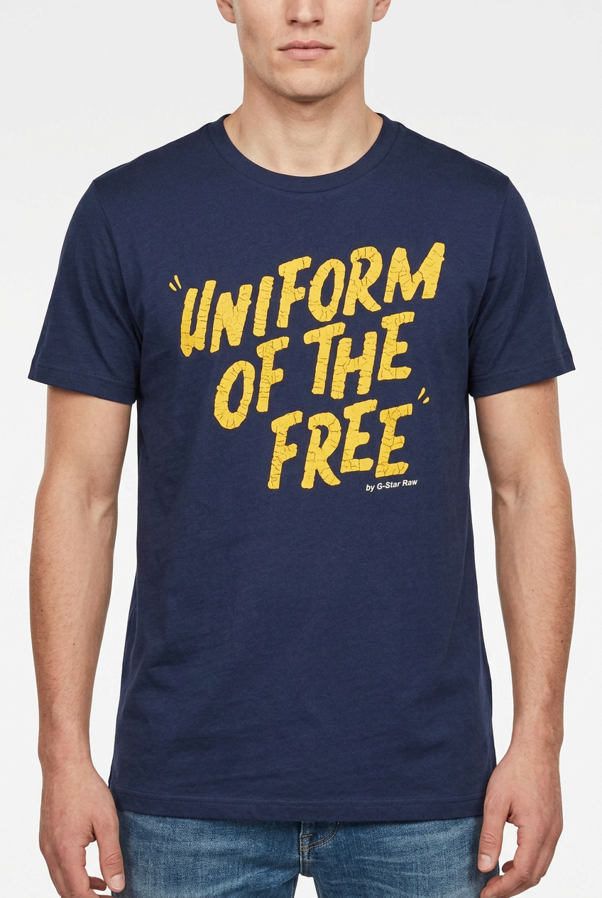 G-Star RAW Uniform of the Free Navy Graphic T-Shirt
