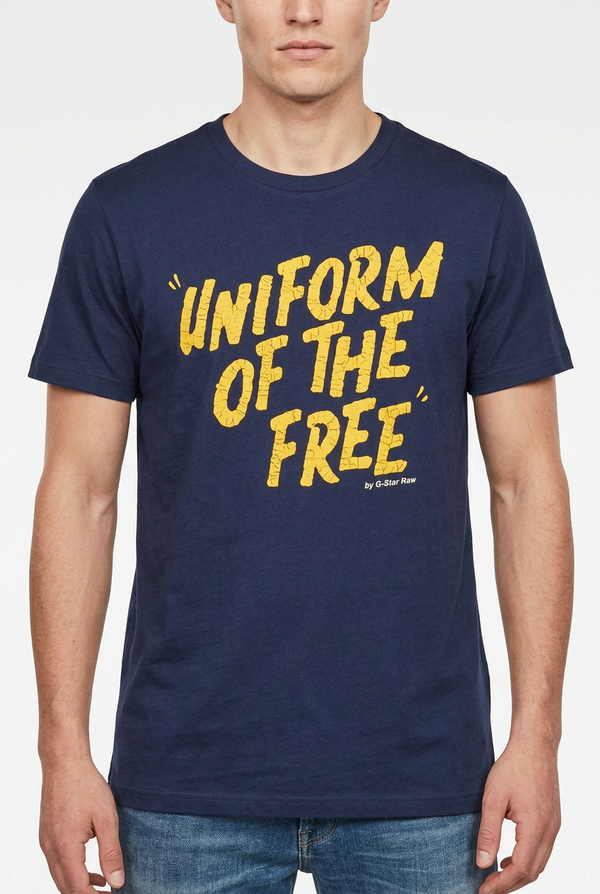 G-Star RAW Uniform of the Free Navy Graphic T-Shirt