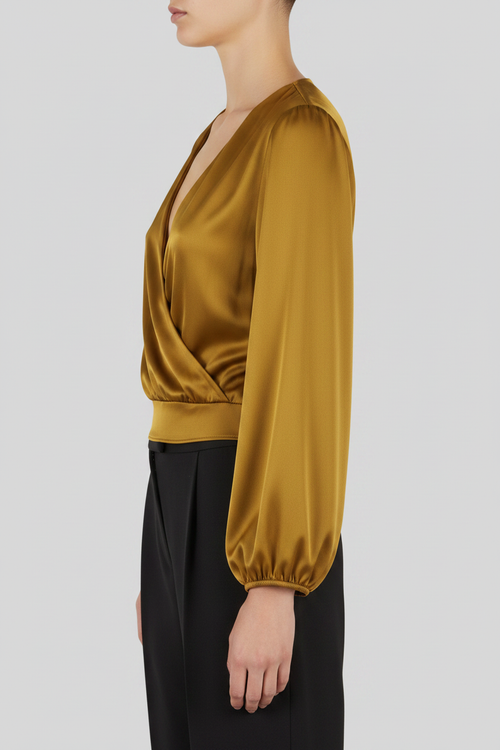 Mustard Bodysuit – Top Focus Side