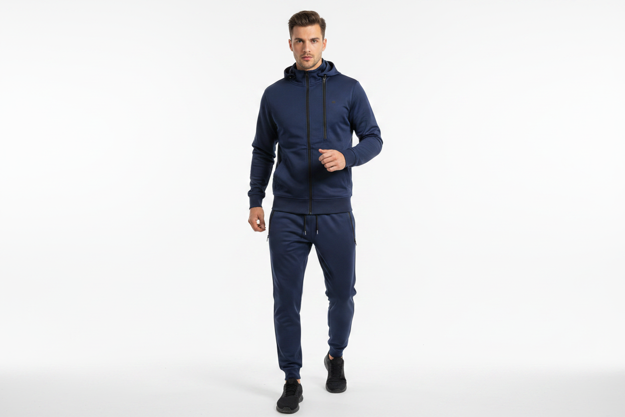 GSTAR navy blue zip-up hoodie tracksuit